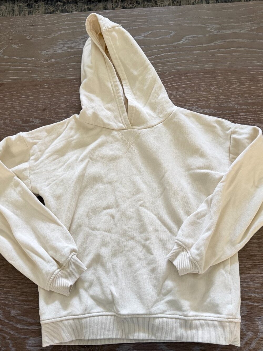 Girls Ivory Primark long sleeve hoodie sweatshirt size 9-10 years